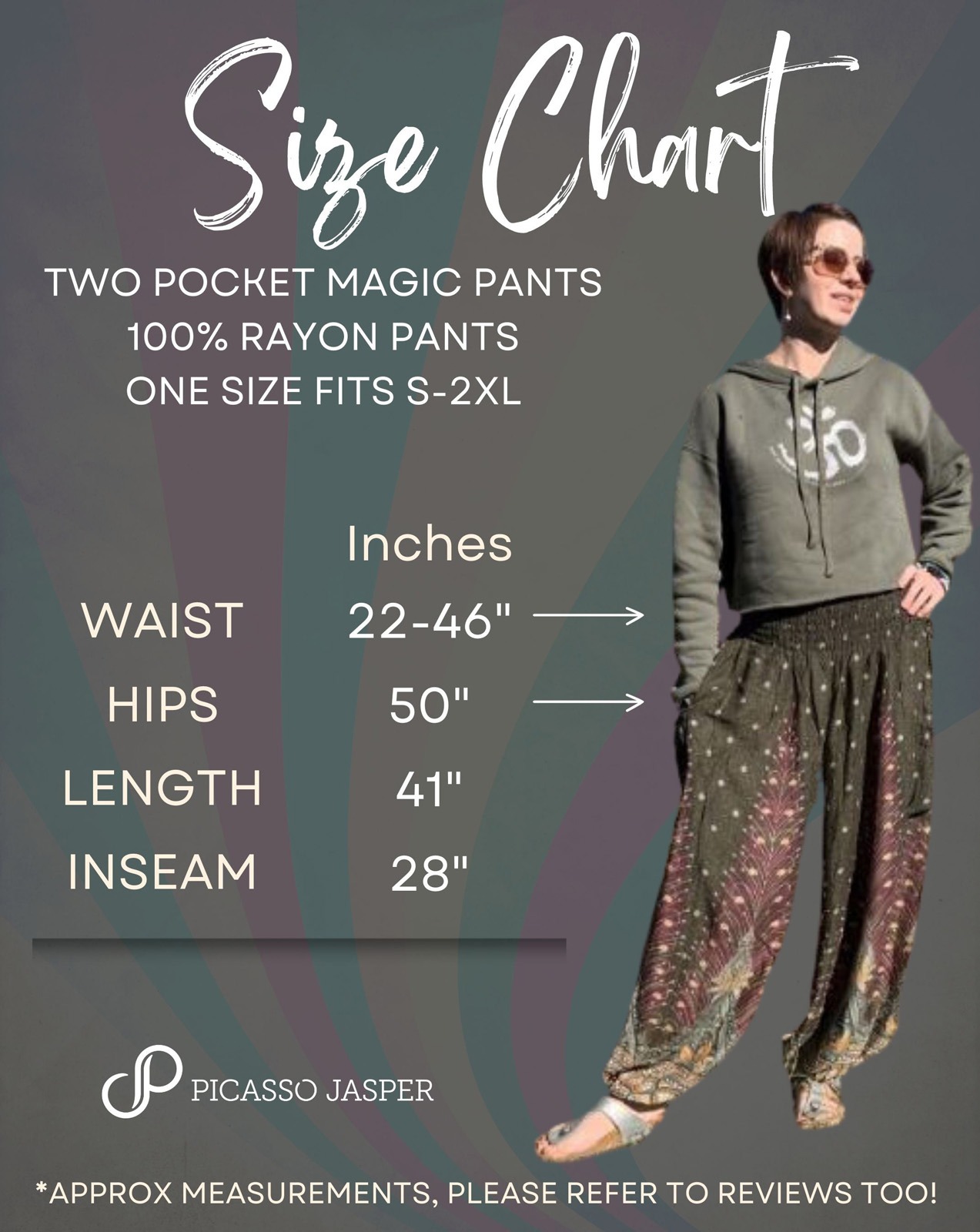 100% Rayon, Two Pocket Magic Pant - Image 3