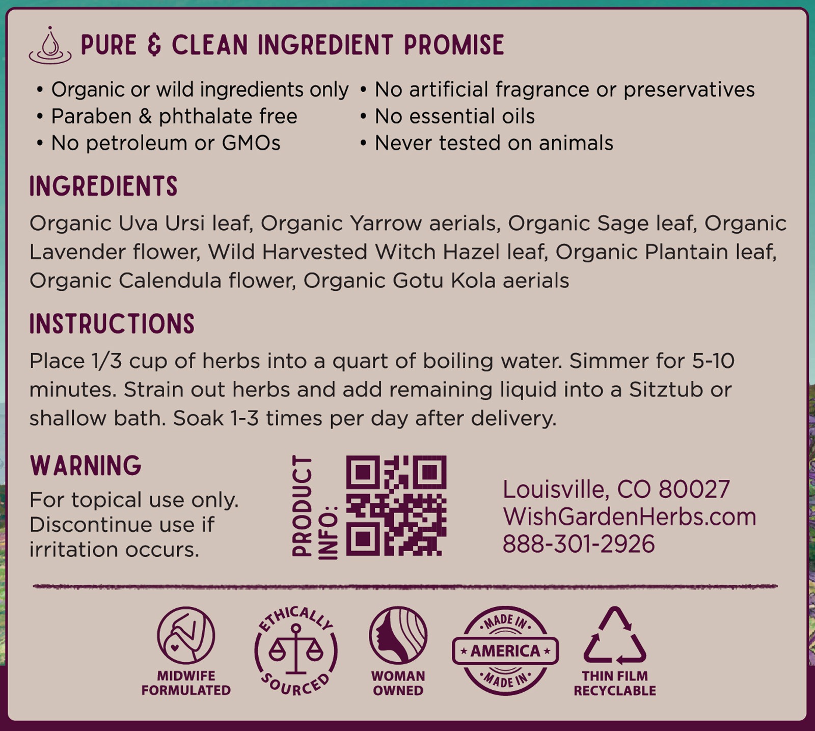 AfterBirth Sitzbath, Postpartum Herbal Soak - Image 3