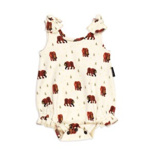 Brown Bear | Organic Bowtie Shoulder Bodysuit