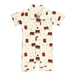 Brown Bear | Organic S/Sleeve Coverall