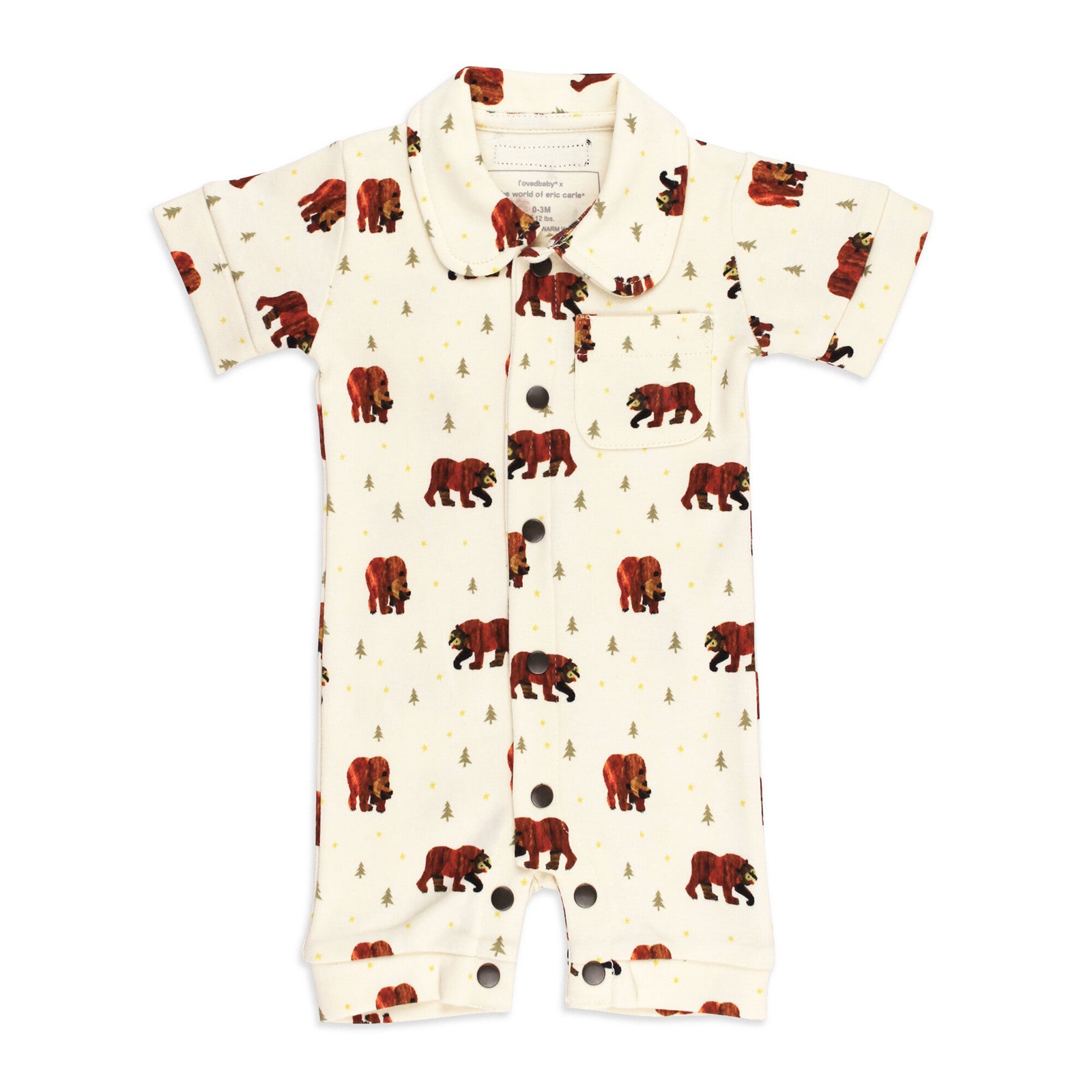 Brown Bear | Organic S/Sleeve Coverall