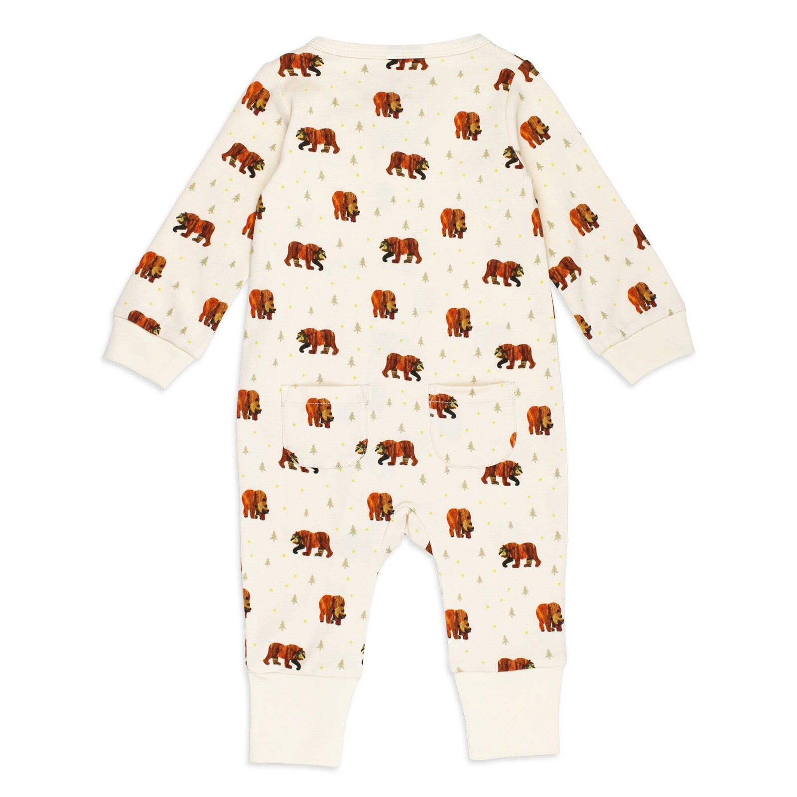 Brown Bear | Organic Zipper Romper - Image 2