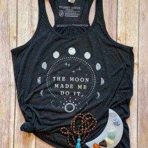 The Moon Made Me Do It, Gray S-4XL, Racerback Tank